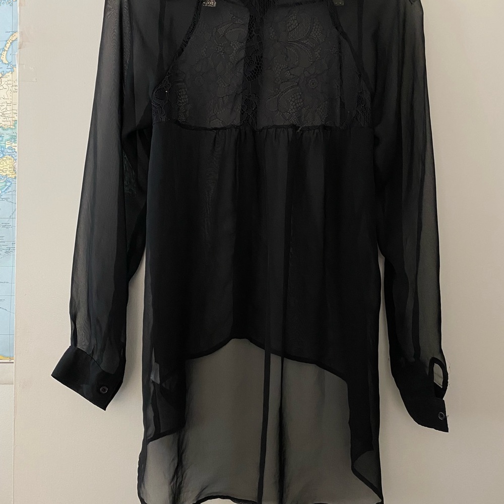Lauren Conrad Black See Through Top